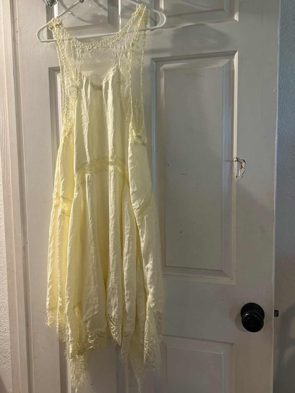 Free People Pale Yellow Lace Slip Dress - Picture 3 of 3